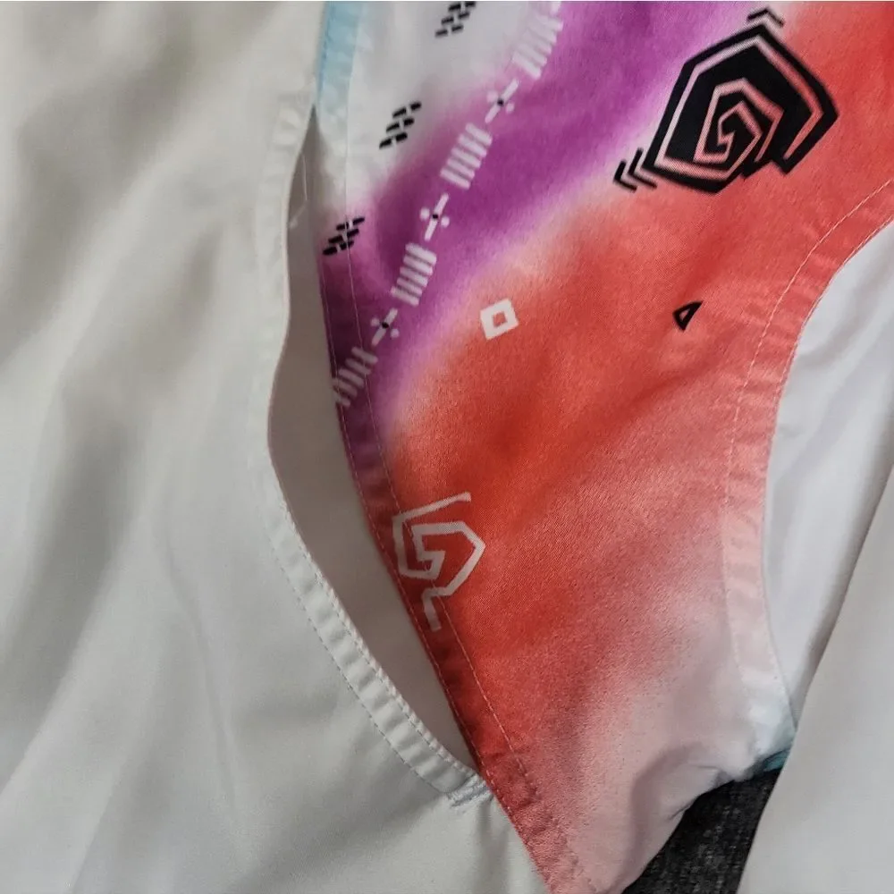 Vintage Sergio Tacchini Track Jacket Women’s M White Colorblock 80s 90s Tennis.